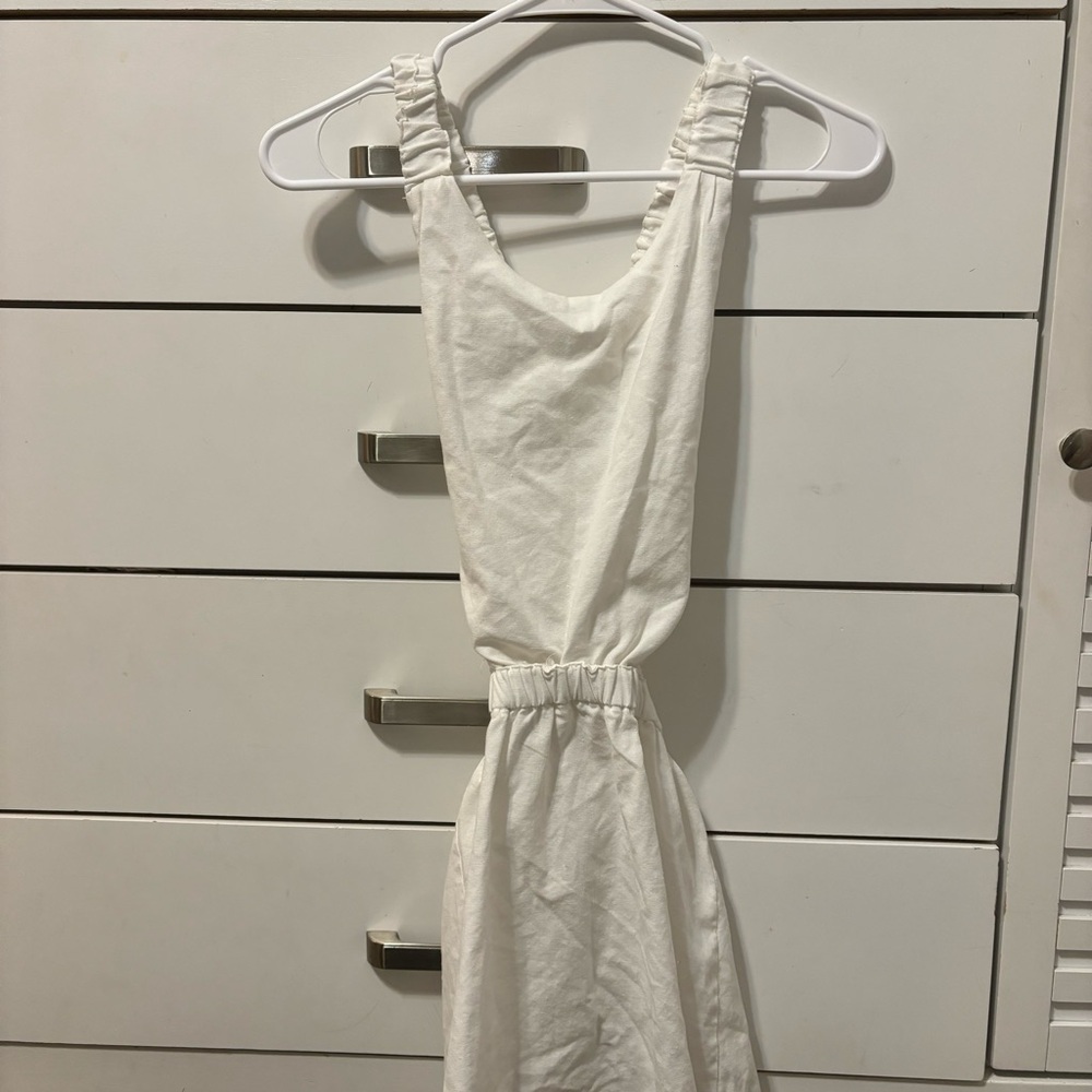 Princess Polly White Cross Back Mini Dress - Picture 2 of 7